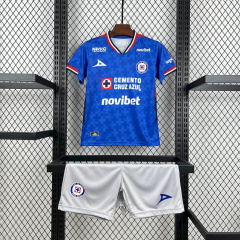 Kids Kit CDSyC Cruz Azul Home 2025/2026 New Season Football Jersey Sports Shirt