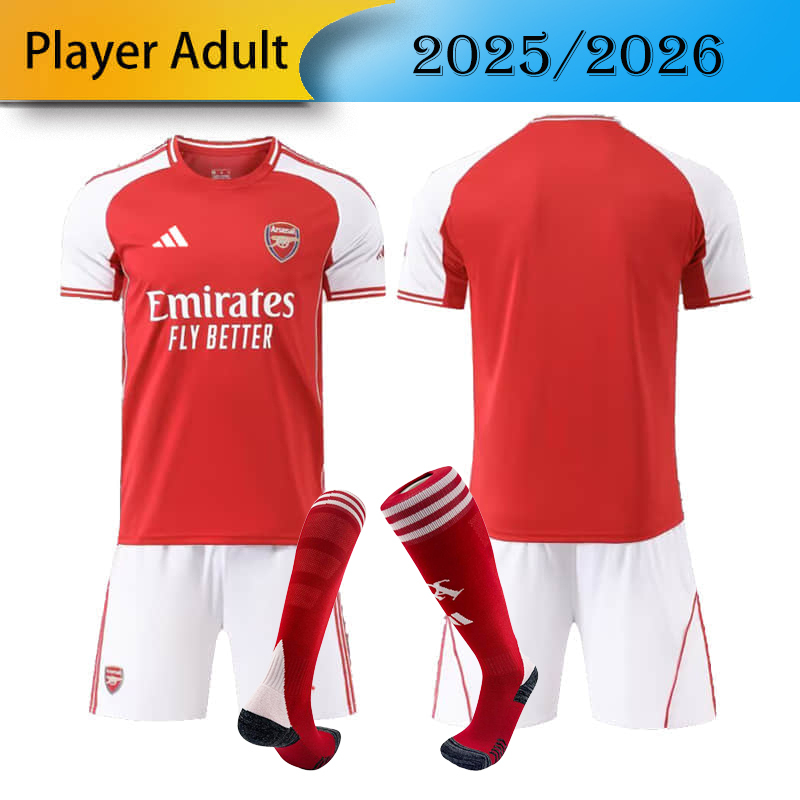 player Arsenal Home 2025/2026 shirt+shorts+socks kit Football team shirt Jersey