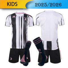 kids Juventus Home 2025/2026 shirt+shorts+socks kit Football team shirt Jersey