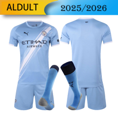 Manchester City Home 2025/2026 shirt+shorts+socks kit Football team shirt Jersey