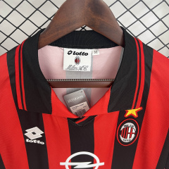 Retro AC Milan Home 97/98 Season Football Jersey Sports Shirt