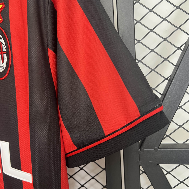 Retro AC Milan Home 97/98 Season Football Jersey Sports Shirt