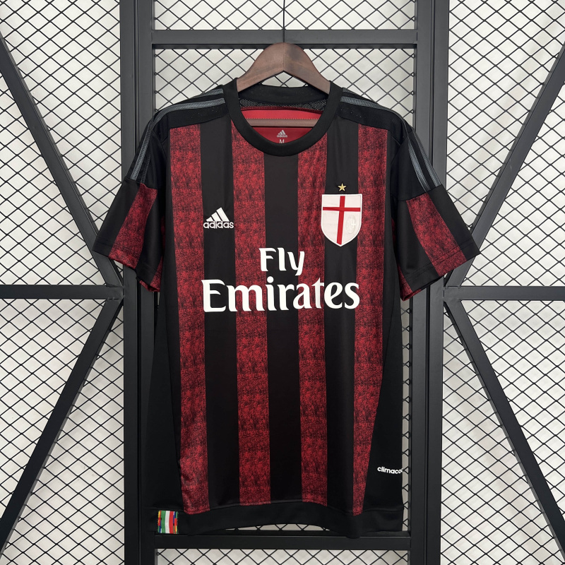 Retro AC Milan Home 15/16 Season Football Jersey Sports Shirt