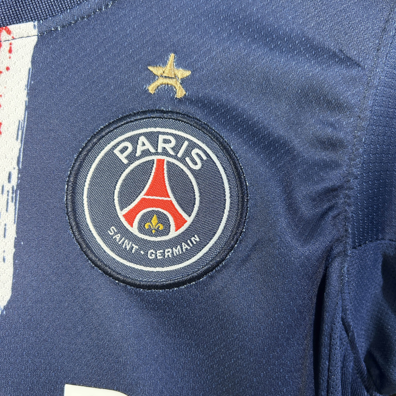 KIDS Paris Saint-Germain Home 2025 Champion Season Football Jersey Sports Shirt