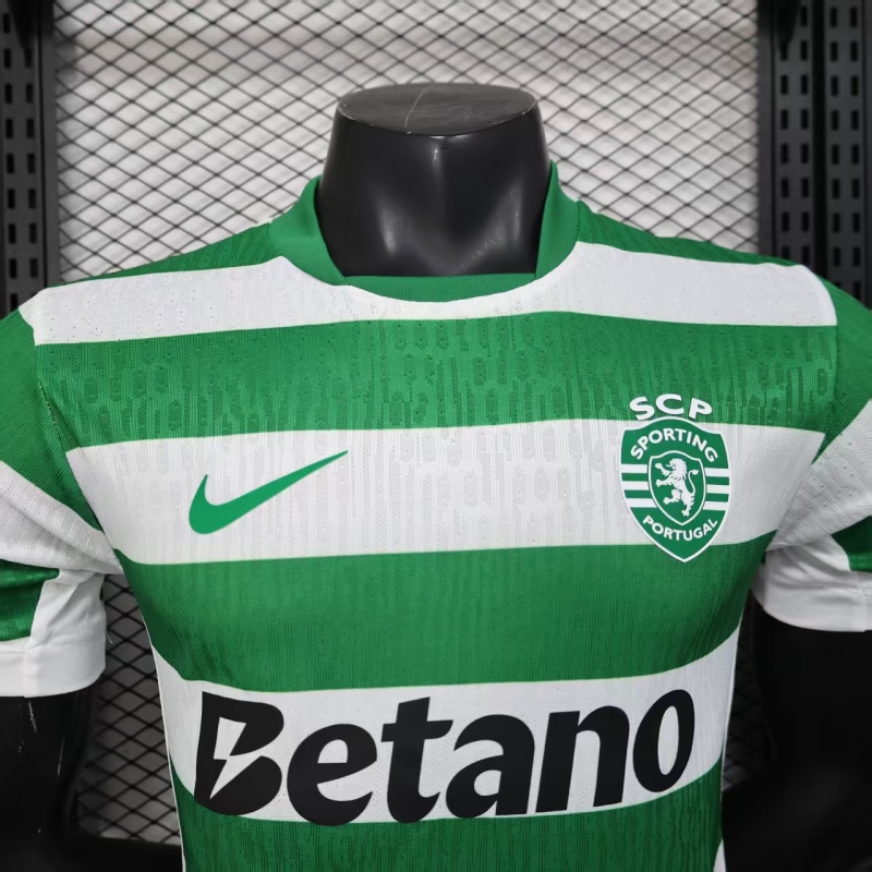Player Sporting Lisbon Home 2025/2026 New Season Football Jersey Sports Shirt