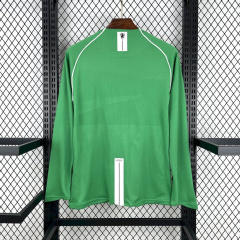 Retro Manchester United Green Goalkeeper  Long Sleeves 2007/08 Season Football Jersey Sports Shirt