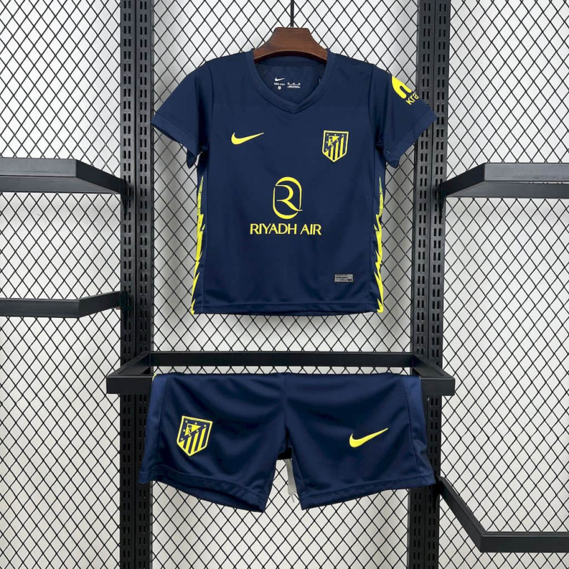 Kids Kit Atletico Madrid Away 2025/2026 New Season Football Jersey Sports Shirt