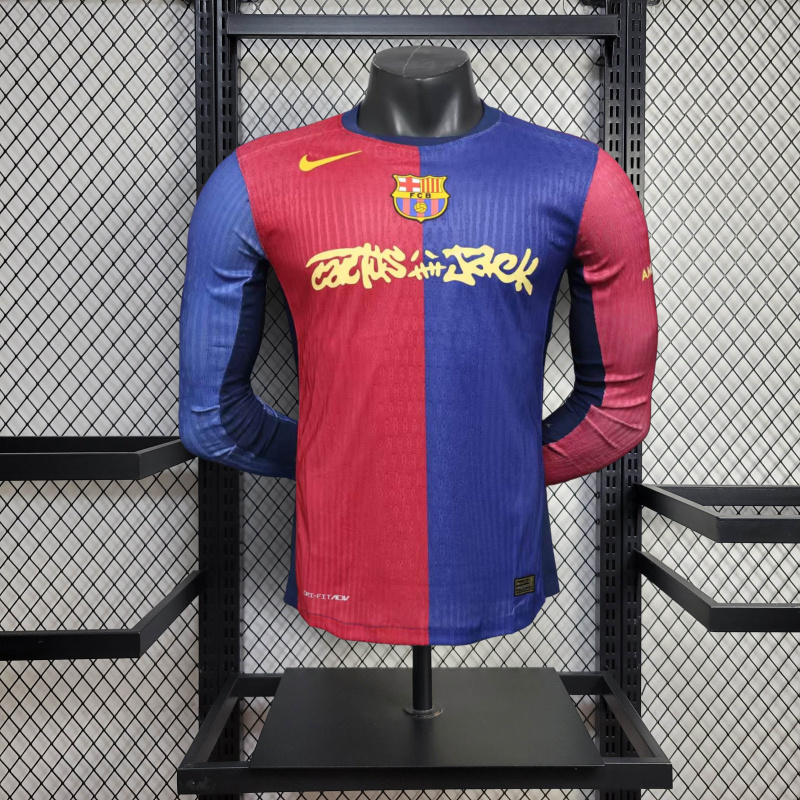 Player Barcelona Home long sleeve 2024/2025 new season Football Jersey Sports shirt