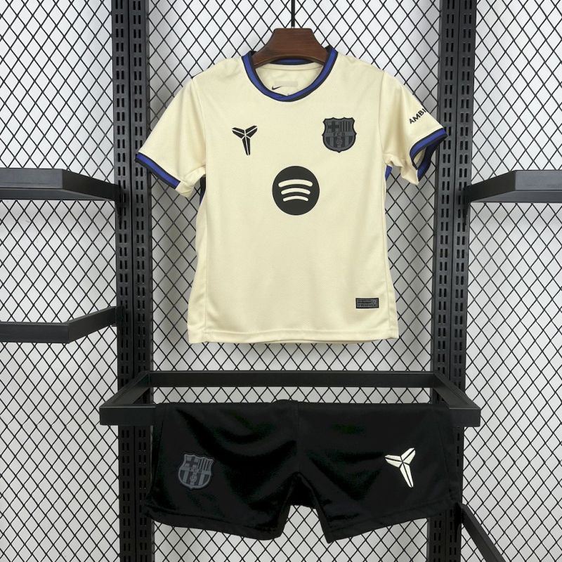 Kids Kit Barcelona Away 2025/2026 New Season Football Jersey Sports Shirt