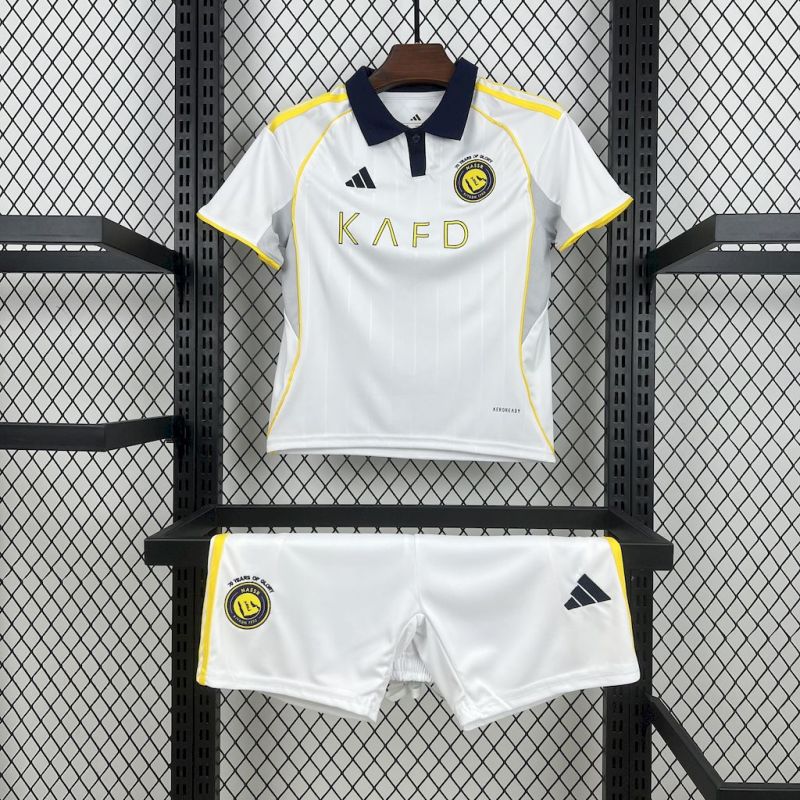Kids Kit Al-Nassr Third 2025/2026 New Season Football Jersey Sports Shirt