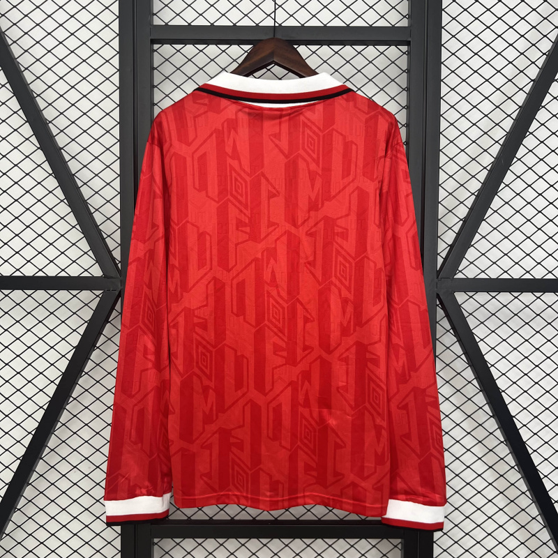 Retro Manchester United Home 92/94 Long Sleeve 2013/14 Season Football Jersey Sports Shirt