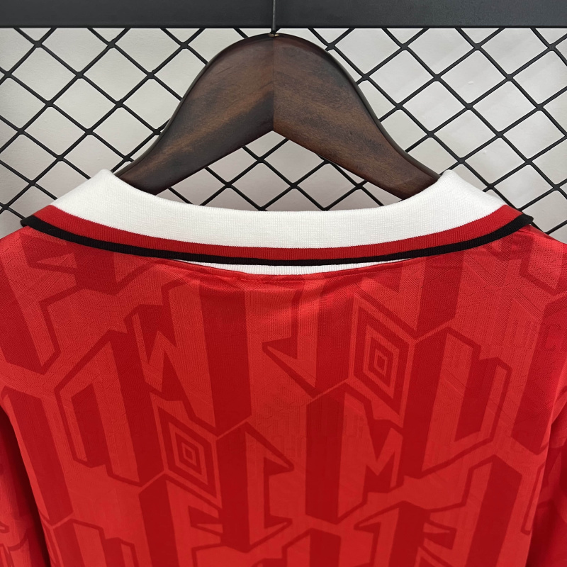 Retro Manchester United Home 92/94 Long Sleeve 2013/14 Season Football Jersey Sports Shirt