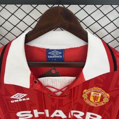Retro Manchester United Home 92/94 Long Sleeve 2013/14 Season Football Jersey Sports Shirt