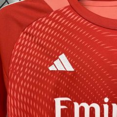 Kids Kit Real Madrid Orange Color Goalkeeper 2025/2026 Season Football Jersey Sports Shirt