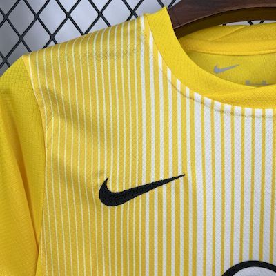 Kids Kit Atletico Madrid Yellow Goalkeeper 2025/2026 New Season Football Jersey Sports Shirt