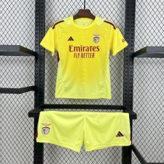 Kids Kit Benfica Yellow Goalkeeper 2025/2026 New Season Football Jersey Sports Shirt