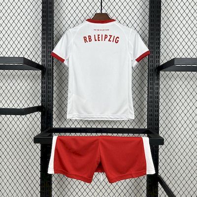 Kids Kit RB Leipzig Home 2025/2026 Season Football Jersey Sports Shirt
