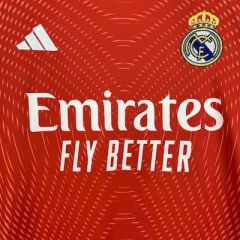 Kids Kit Real Madrid Orange Color Goalkeeper 2025/2026 Season Football Jersey Sports Shirt