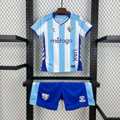 Kids Kit Malaga Home 2025/2026 Season Football Jersey Sports Shirt