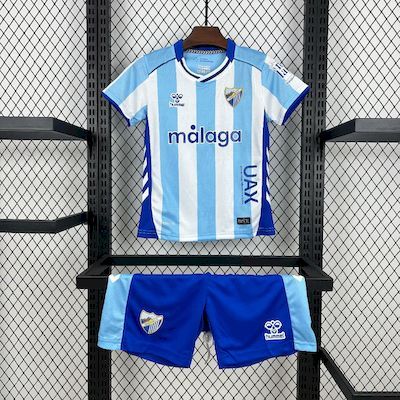 Kids Kit Malaga Home 2025/2026 Season Football Jersey Sports Shirt