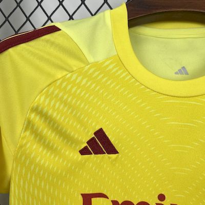 Kids Kit Real Madrid Yellow Goalkeeper 2025/2026 Season Football Jersey Sports Shirt