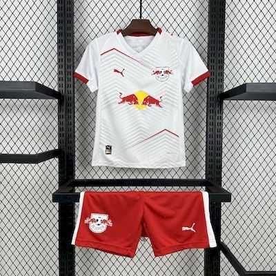 Kids Kit RB Leipzig Home 2025/2026 Season Football Jersey Sports Shirt