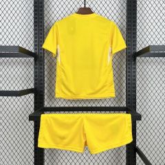 Kids Kit Atletico Madrid Yellow Goalkeeper 2025/2026 New Season Football Jersey Sports Shirt