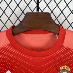 Kids Kit Real Madrid Orange Color Goalkeeper 2025/2026 Season Football Jersey Sports Shirt