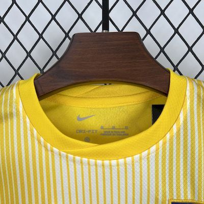 Kids Kit Atletico Madrid Yellow Goalkeeper 2025/2026 New Season Football Jersey Sports Shirt