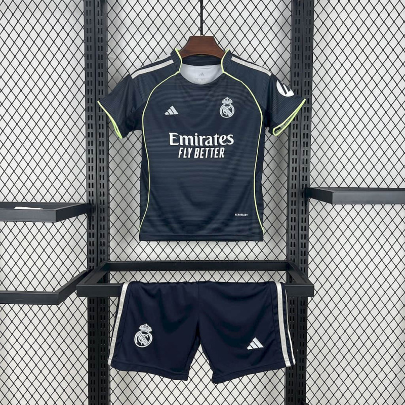 KIDS Real Madrid Away 2025/2026 shirt+shorts+sock kit Football team shirt Jersey