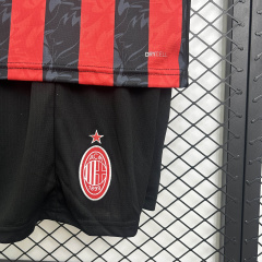 kids AC Milan home 2025/2026 shirt+shorts+socks kit Football team shirt Jersey