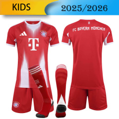 KIDS Bayern Munich home 2025/2026 shirt+shorts+sock kit Football team shirt Jersey
