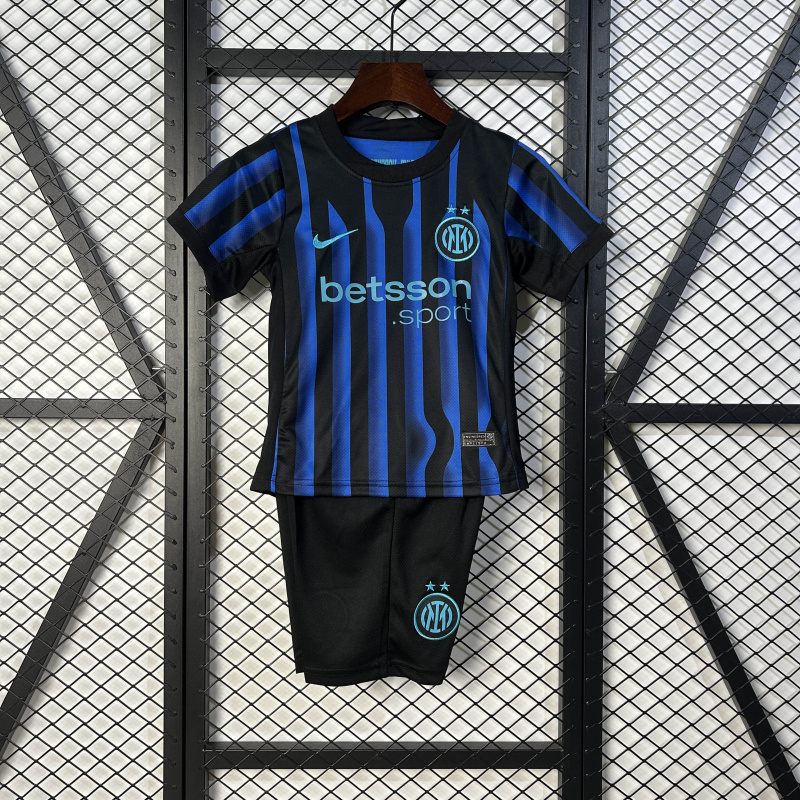 KIDS Inter Milan Home 2025/2026 shirt+shorts+sock kit Football team shirt Jersey
