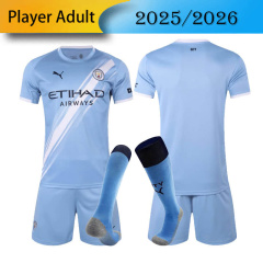 Player Manchester City Home 2025/2026 shirt+shorts+sock kit Football team shirt Jersey