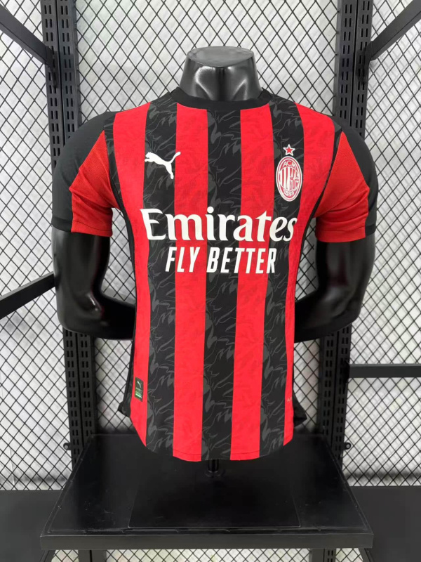 Player AC Milan Home 2025/2026 shirt+shorts+socks kit Football team shirt Jersey