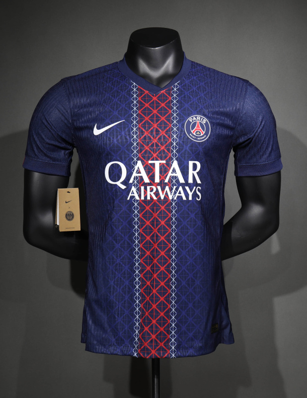 Player PSG home ground 2025/2026 shirt+shorts+sock kit Football team shirt Jersey