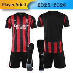 Player AC Milan Home 2025/2026 shirt+shorts+socks kit Football team shirt Jersey