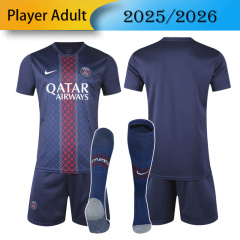 Player PSG home ground 2025/2026 shirt+shorts+sock kit Football team shirt Jersey
