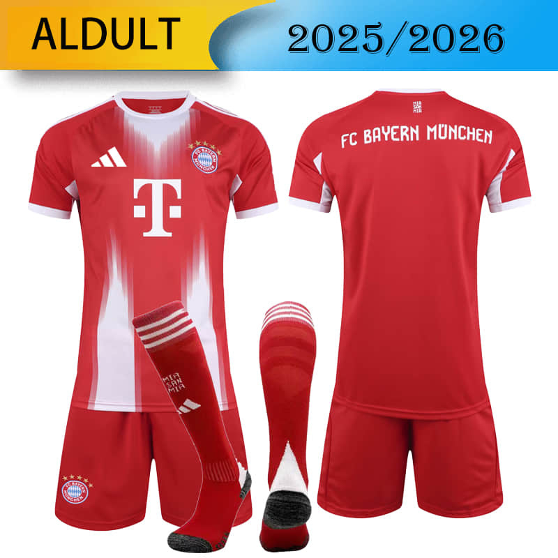 Bayern Munich home 2025/2026 shirt+shorts+sock kit Football team shirt Jersey