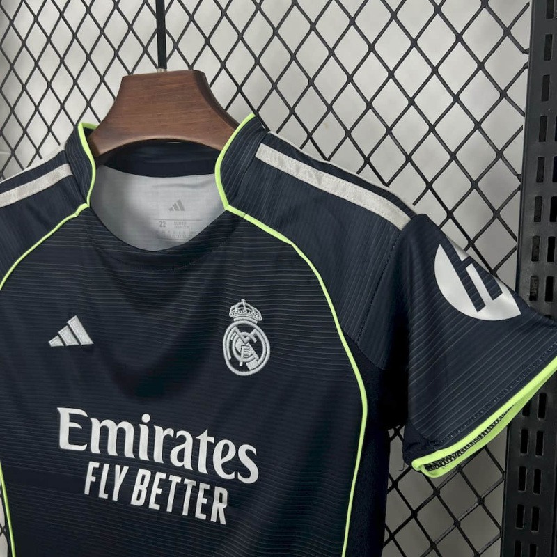 KIDS Real Madrid Away 2025/2026 shirt+shorts+sock kit Football team shirt Jersey