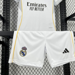 KIDS Real Madrid home 2025/2026 shirt+shorts+sock kit Football team shirt Jersey