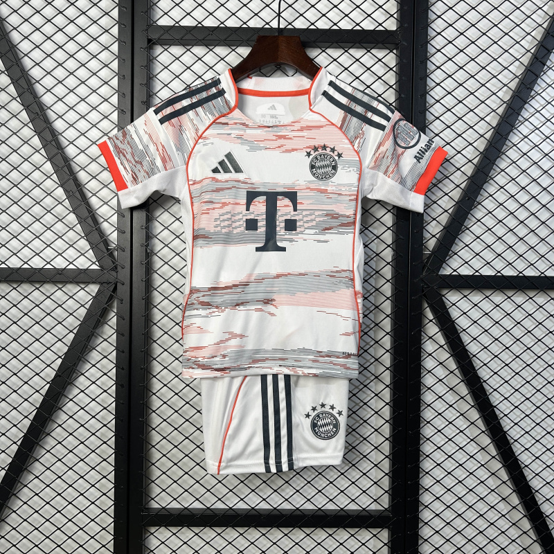 KIDS Bayern Munich away 2025/2026 shirt+shorts+sock kit Football team shirt Jersey