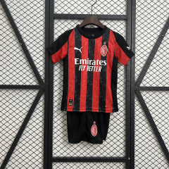kids AC Milan home 2025/2026 shirt+shorts+socks kit Football team shirt Jersey