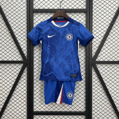 KIDS Chelsea home 2025/2026 shirt+shorts+sock kit Football team shirt Jersey
