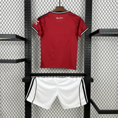 KIDS Manchester United home 2025/2026 shirt+shorts+sock kit Football team shirt Jersey