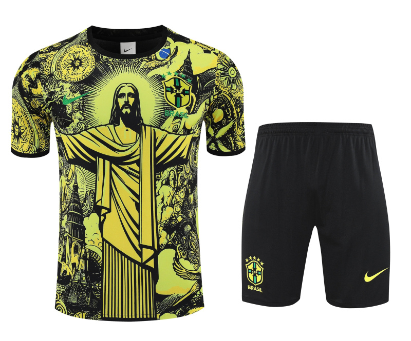 Brazil Short sleeve training kit 2025/2026 new season Football Jersey Sports shirt