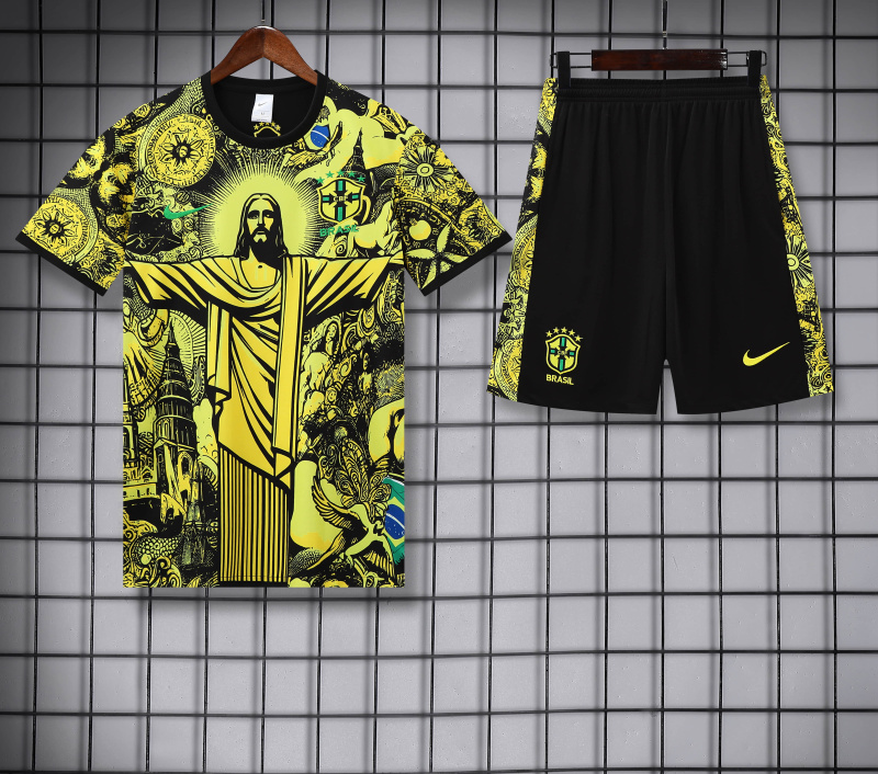 Brazil Short sleeve training kit 2025/2026 new season Football Jersey Sports shirt