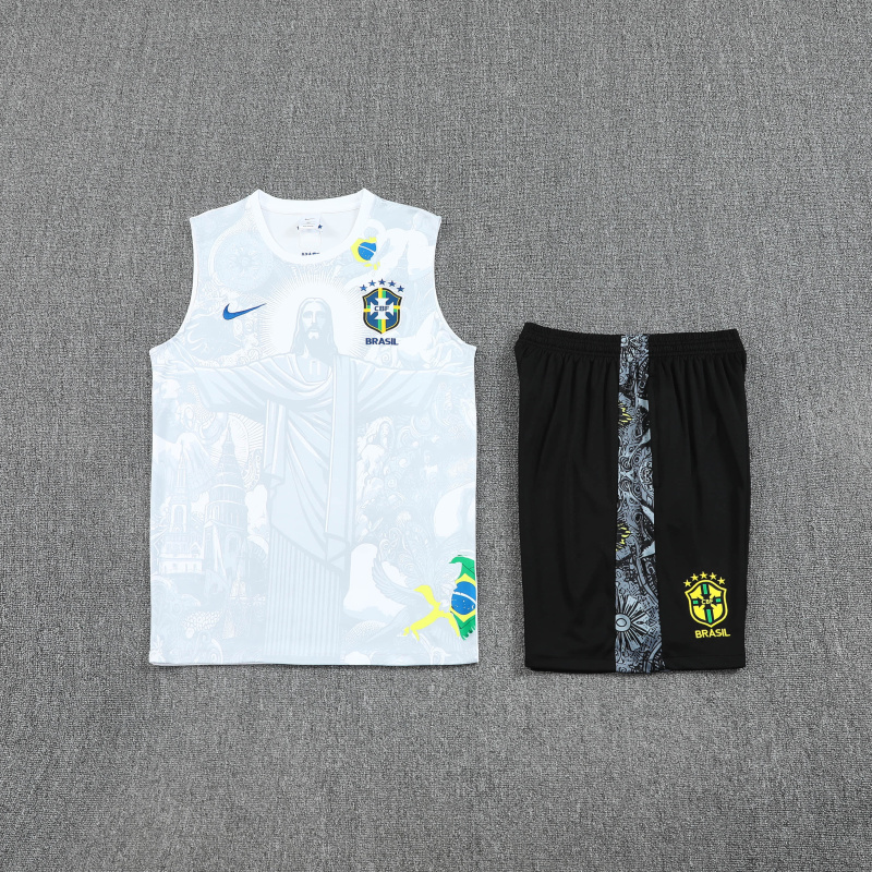 Brazil vest Short sleeve training kit 2025/2026 new season Football Jersey Sports shirt