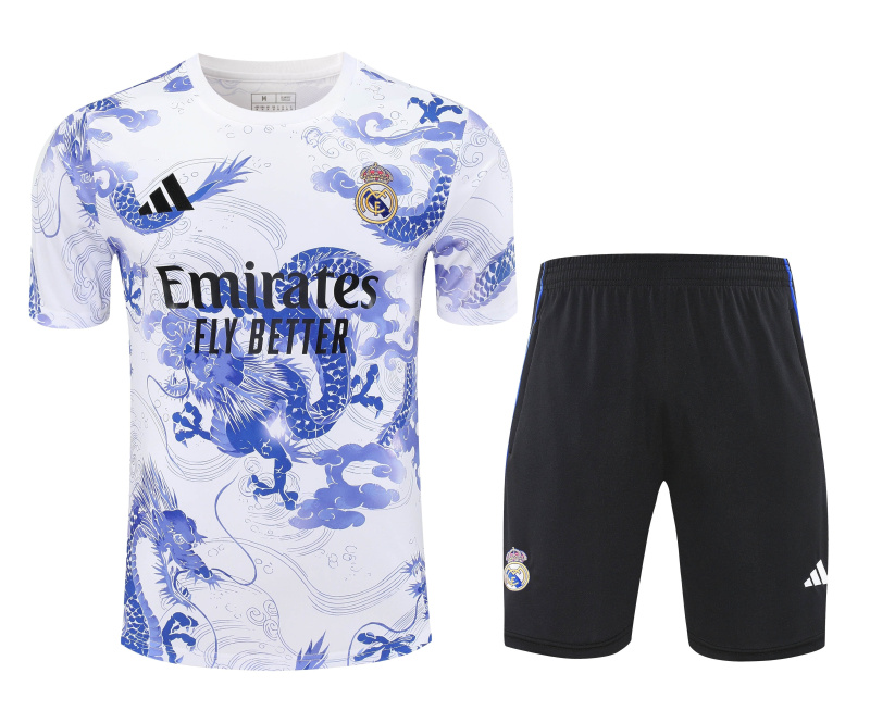 Real Madrid Short Sleeve Training Kit 2025/2026 New Season Football Jersey Sports Shirt
