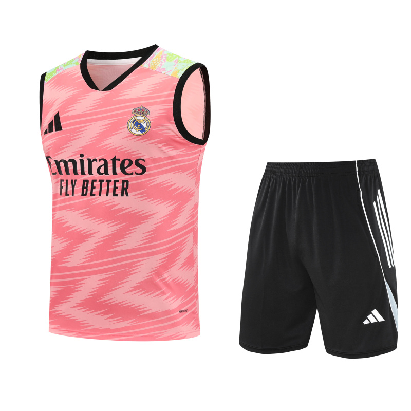 Real Madrid Vest Short Sleeve Training Kit 2025/2026 New Season Football Jersey Sports Shirt